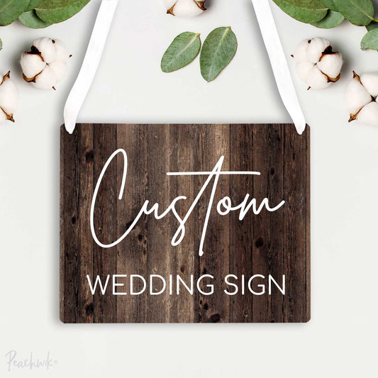 Custom Event Sign - Personalized Metal Hanging Wedding Sign