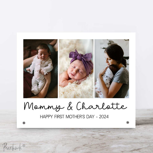 First Mother's Day Personalized Metal Photo Plaque