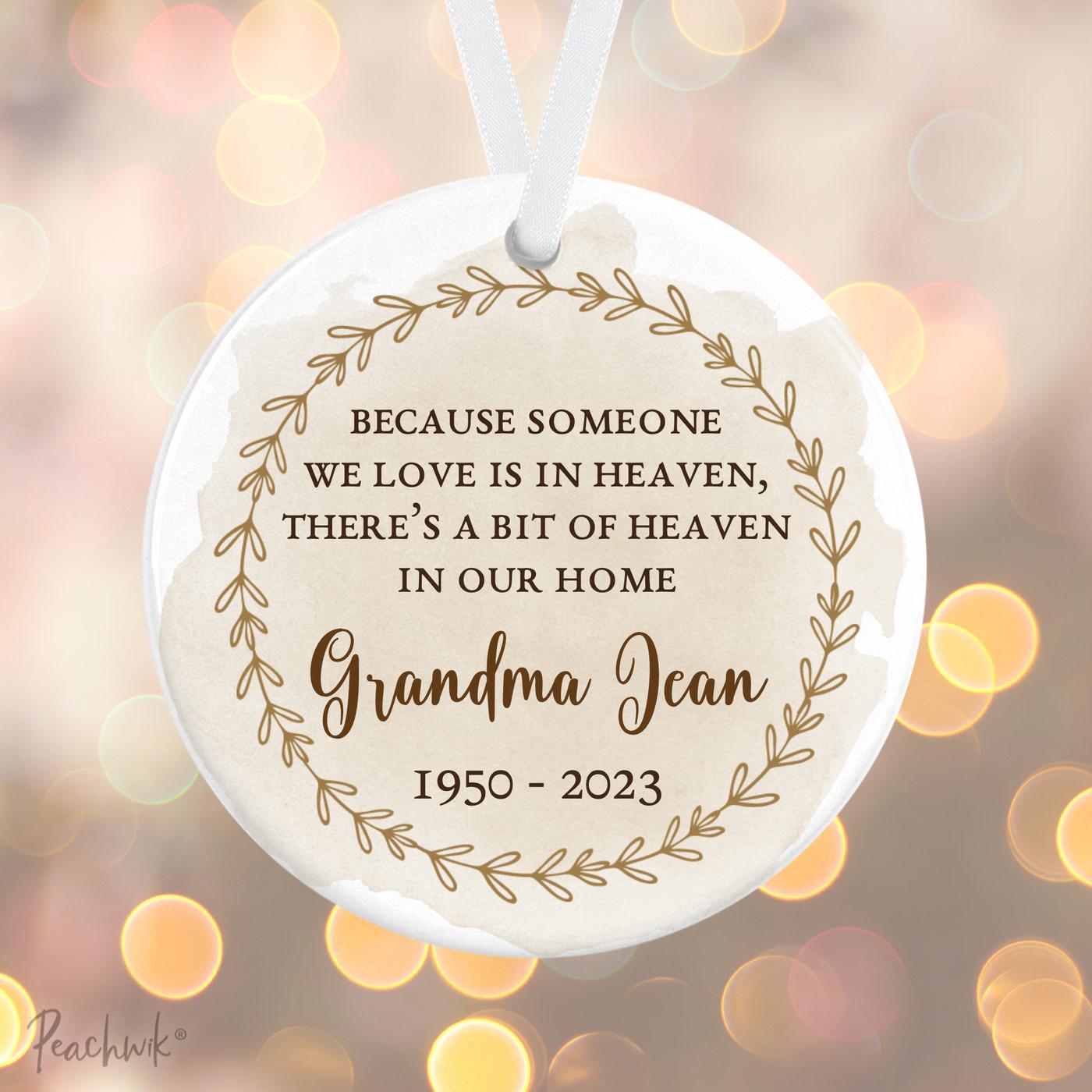 Memorial Wreath Personalized Christmas Ornament