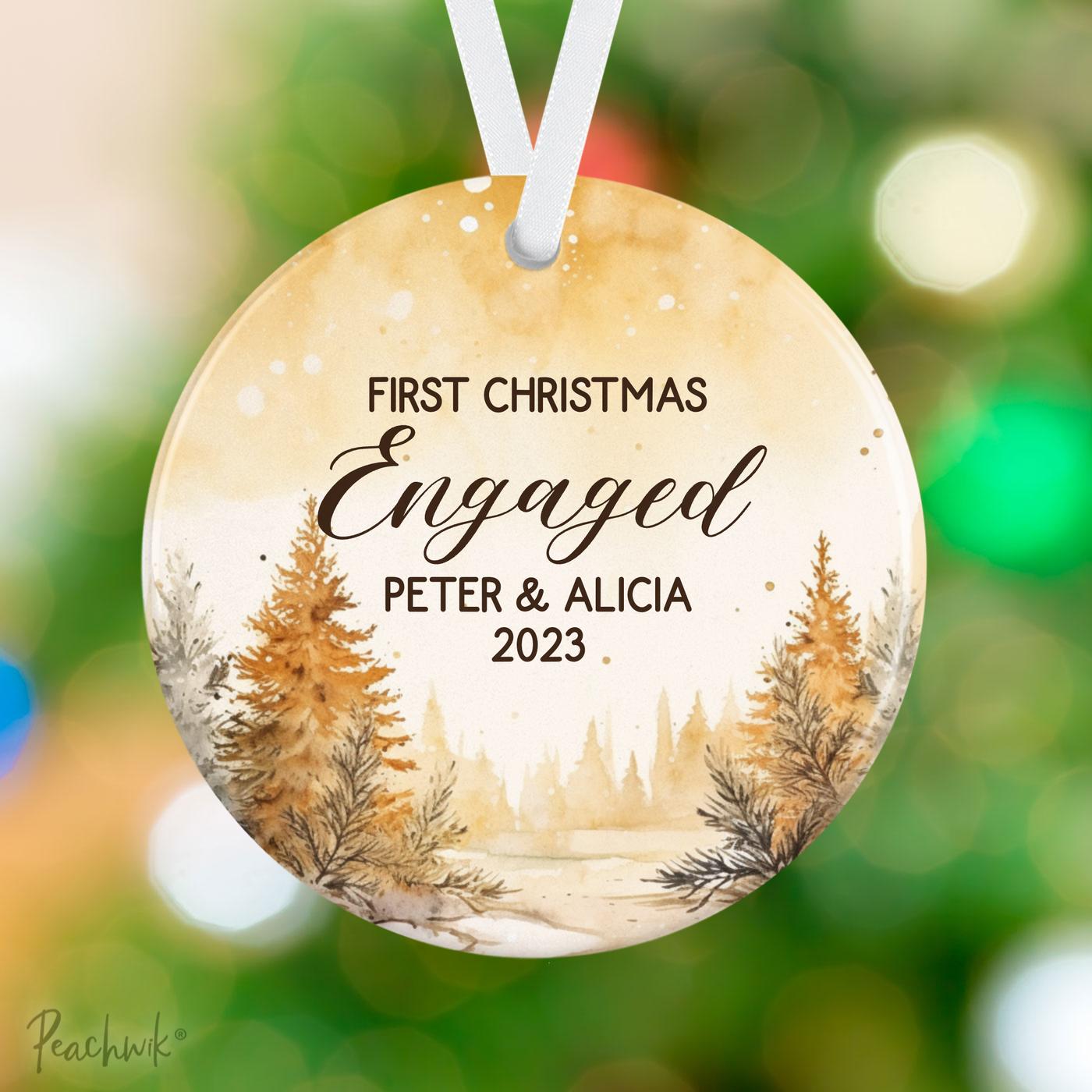 Personalized engagement best sale ornaments