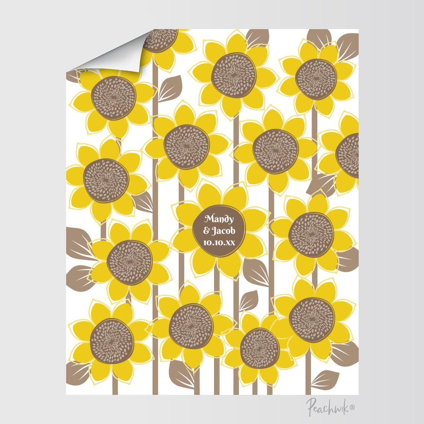 Wedding Sunflower Guest Book