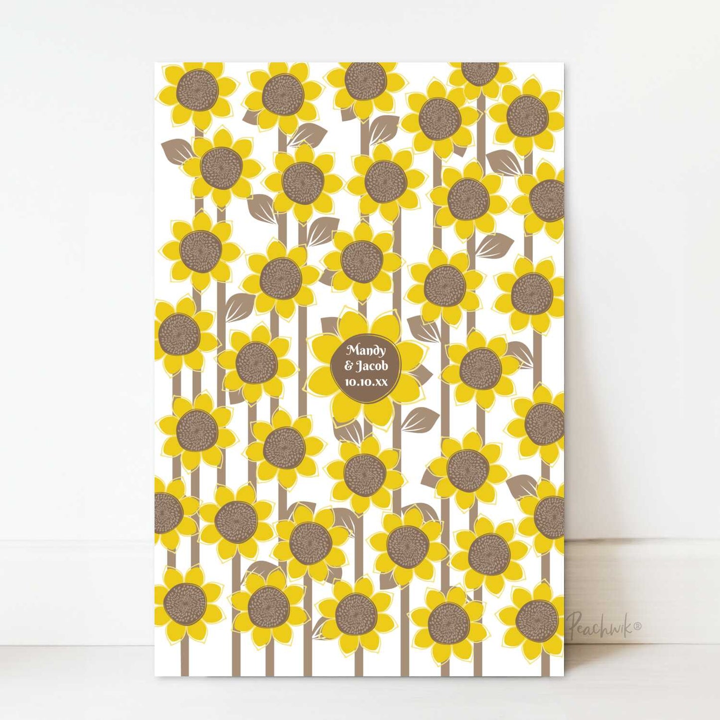 Wedding Sunflower Guest Book