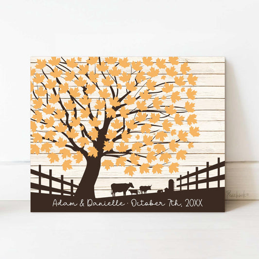 Country Wedding Tree Guest Book Alternative